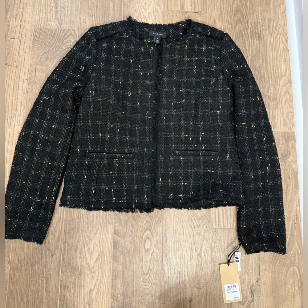 Nordstrom Black and Gold Tweed Blazer